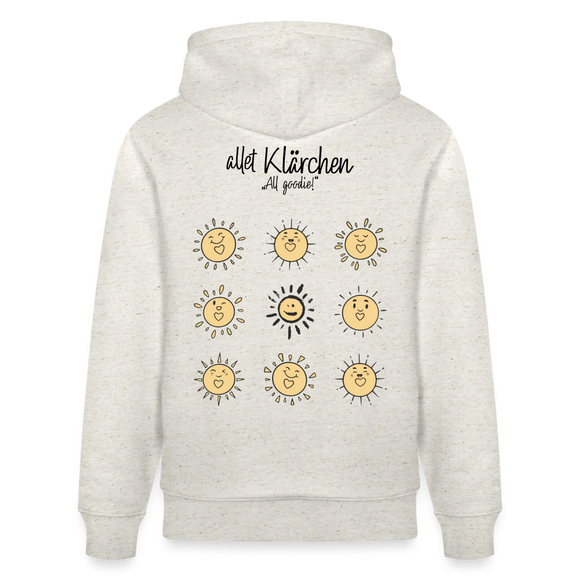 ALLET KLÄRCHEN-Unisex Bio-Hoodie - Beige meliert