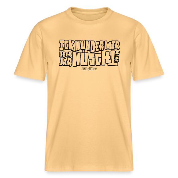 Berliner Spruch-ICK WUNDER MIR-RELAXED FIT Unisex BIO T-Shirt - Hellgelb