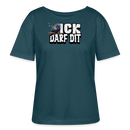 ICK DARF DIT-TAUBE-Rundhals Frauen Bio-T-Shirt - Dunkles Petrol