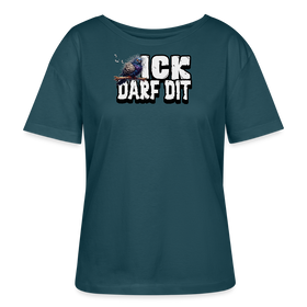 ICK DARF DIT-TAUBE-Rundhals Frauen Bio-T-Shirt - Dunkles Petrol