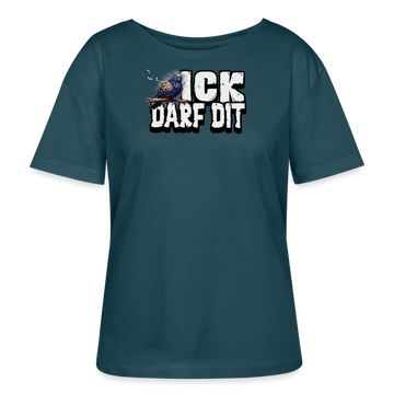 ICK DARF DIT-TAUBE-Rundhals Frauen Bio-T-Shirt - Dunkles Petrol