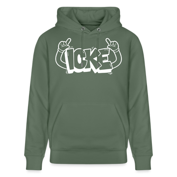 ICKE-Unisex Bio-Hoodie mit Berliner Schnauze - Tanngrün