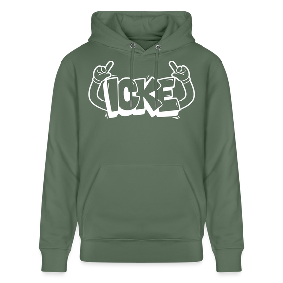 ICKE-Unisex Bio-Hoodie mit Berliner Schnauze - Tanngrün
