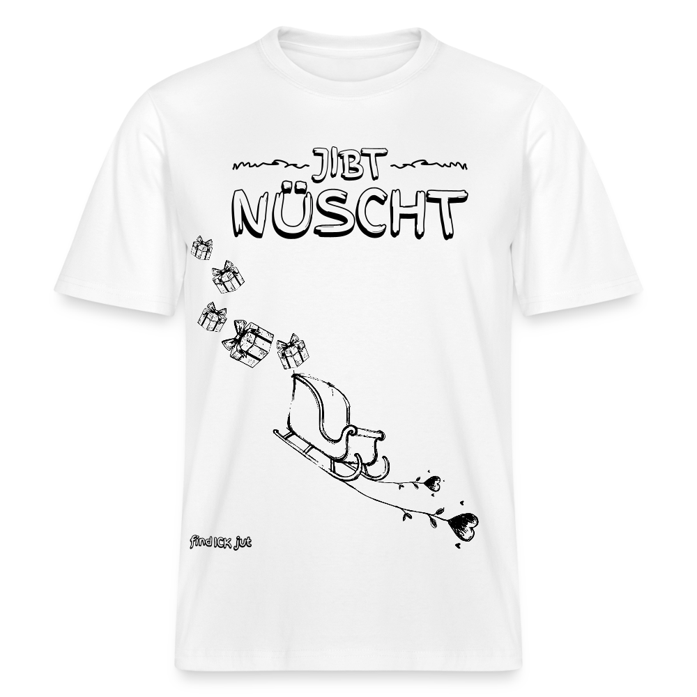 Weihnachten in Berlin 25-JIBT NÜSCHT-unisex Relaxed Fit Bio-T-Shirt II - Weiß