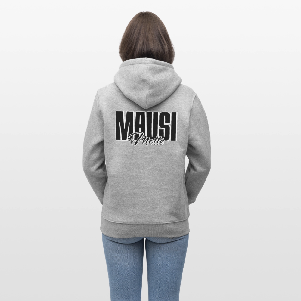 MAUSI UND MOTTE-unisex Bio Hoodie - Grau meliert