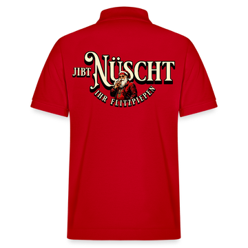Weihnachten Berlin-JIBT NÜSCHT IHR FLITZPIEPEN-Unisex Bio-Poloshirt PREPSTER - Rot