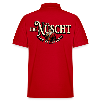 Weihnachten Berlin-JIBT NÜSCHT IHR FLITZPIEPEN-Unisex Bio-Poloshirt PREPSTER - Rot