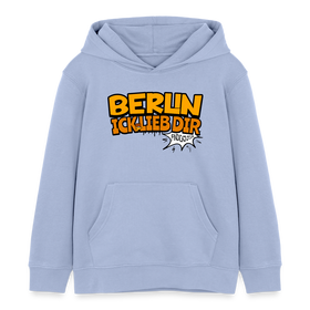 BERLIN ICK LIEB DIR - Kinder Bio-Hoodie - Sky