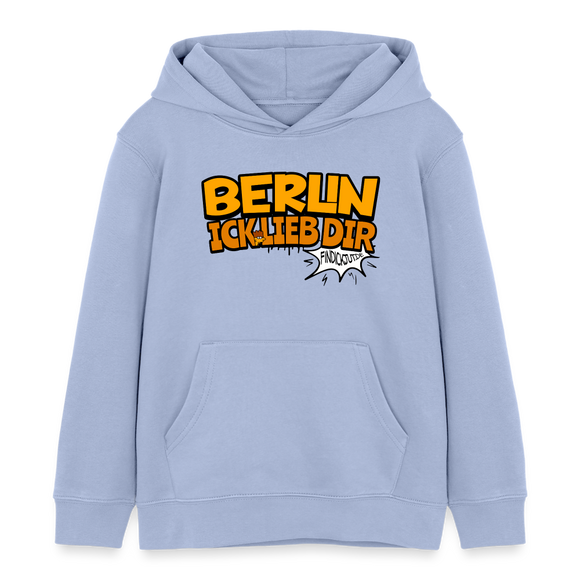 BERLIN ICK LIEB DIR - Kinder Bio-Hoodie - Sky