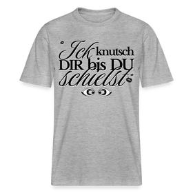ICK KNUTSCH DIR - Relaxed Fit Unisex Bio-T-Shirt - Grau meliert