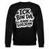 weißes Typo-Design, im Graffiti/Comicstyle „ICK BIN DA KANN LOSJEHN“ auf weissem Unisex Berlin Sweater, aus 100% Bio Baumwolle