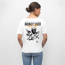 NETT KANN ICK-Relaxed Rundhals Frauen Bio-T-Shirt - Weiß