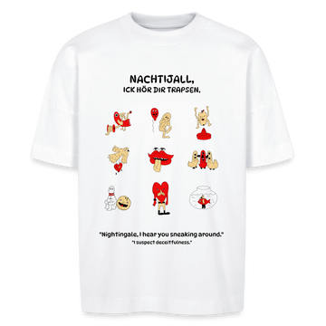 NACHTIJALL-Unisex Oversize Bio-T-Shirt BLASTER - Weiß