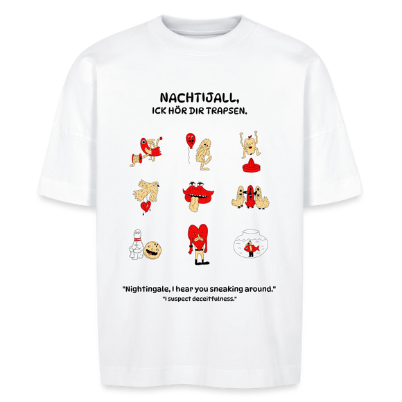NACHTIJALL-Unisex Oversize Bio-T-Shirt BLASTER - Weiß
