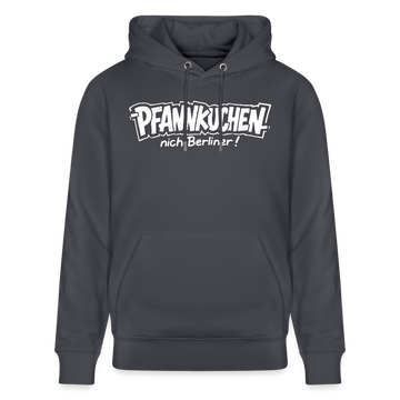 Berliner Spruch-PFANNKUCHEN NICH BERLINER-Unisex Bio-Hoodie - Indigoblau