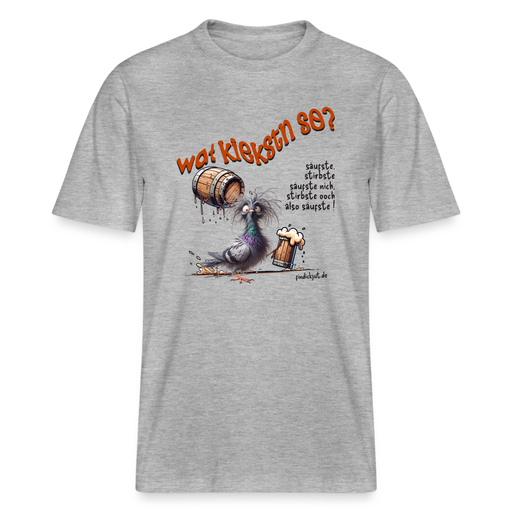 WAT KIEKSTN SO? - Relaxed Fit Unisex Bio-T-Shirt - Grau meliert