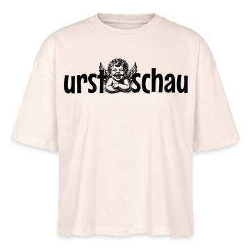 URST SCHAU - Frauen Boxy Bio-T-Shirt  auf berlinerisch- Naturweiß