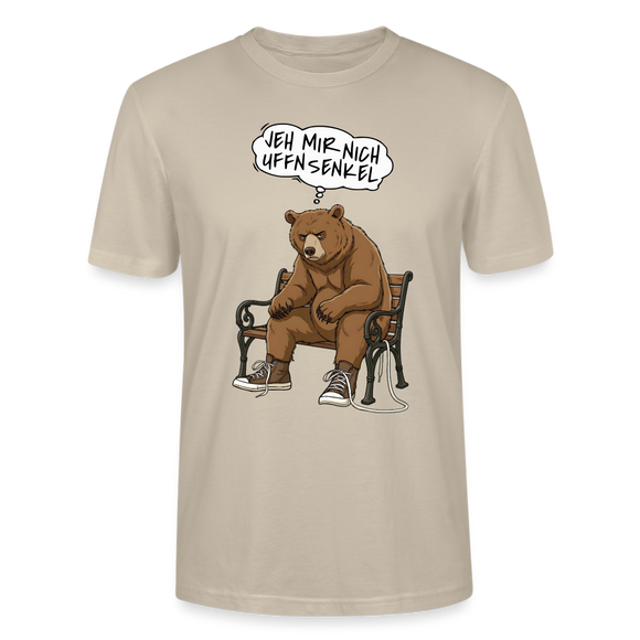 Berliner Bär Shirt-JEH MIR NICH UFFN SENKEL-Unisex T-Shirt - Beige