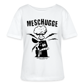 Berlin Shirt-MESCHUGGE-Rundhals Frauen Bio-T-Shirt - Weiß