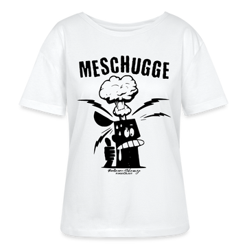 Berlin Shirt-MESCHUGGE-Rundhals Frauen Bio-T-Shirt - Weiß