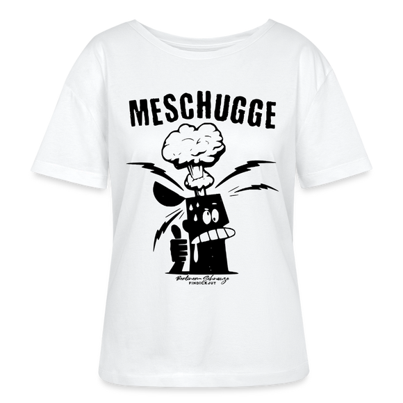 Berlin Shirt-MESCHUGGE-Rundhals Frauen Bio-T-Shirt - Weiß