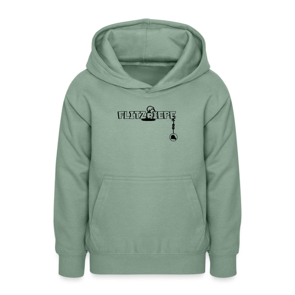 EINE FLITZPIEPE - Teenager Hoodie - Graugrün