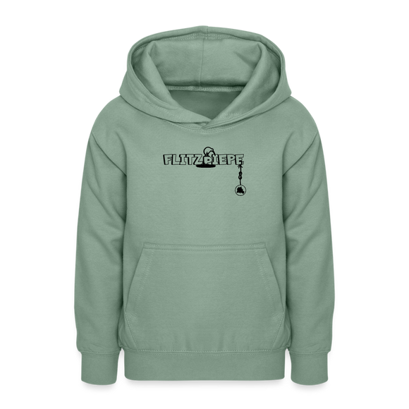 EINE FLITZPIEPE - Teenager Hoodie - Graugrün
