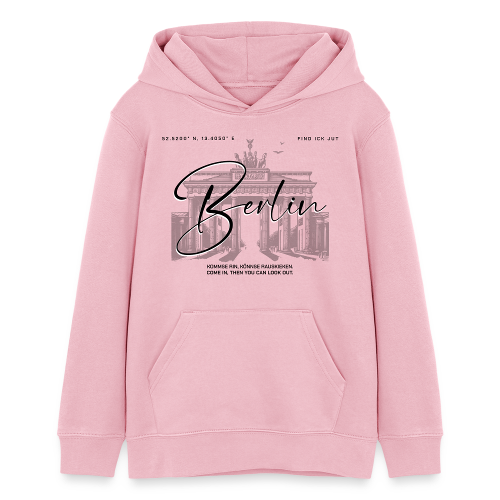 BERLIN-Teenager Bio-Hoodie - Hellrosa