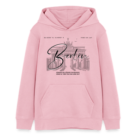 BERLIN-Teenager Bio-Hoodie - Hellrosa