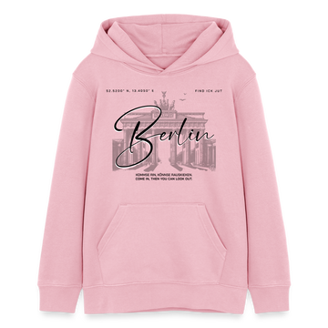 BERLIN-Teenager Bio-Hoodie - Hellrosa