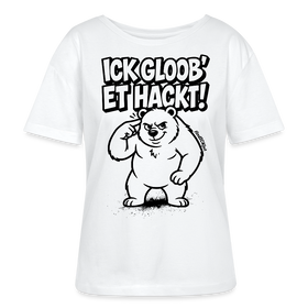 Berlin Shirt-ICK GLOOB' ET HACKT-Rundhals Frauen Bio-T-Shirt - Weiß