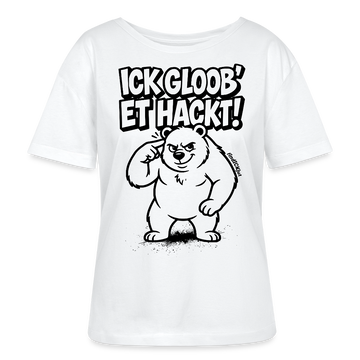 Berlin Shirt-ICK GLOOB' ET HACKT-Rundhals Frauen Bio-T-Shirt - Weiß