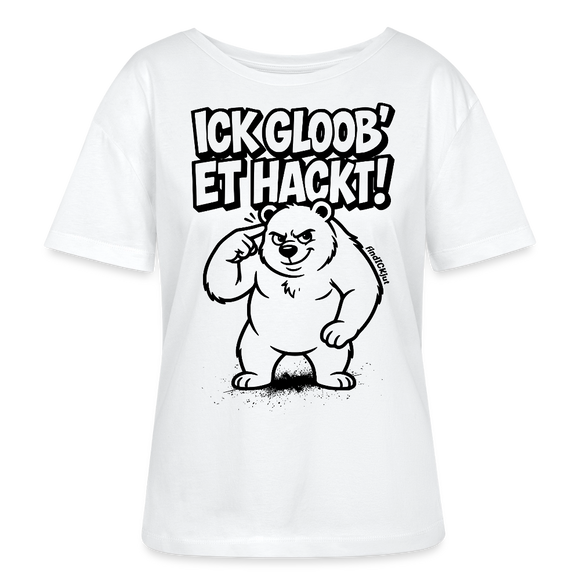 Berlin Shirt-ICK GLOOB' ET HACKT-Rundhals Frauen Bio-T-Shirt - Weiß