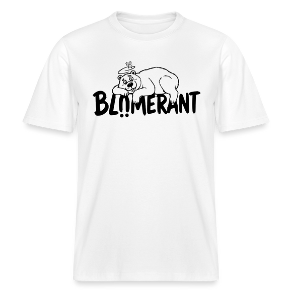 BLÜMERANT-RELAXED FIT Unisex Organic T-Shirt mit Berliner Schnauze - Weiß