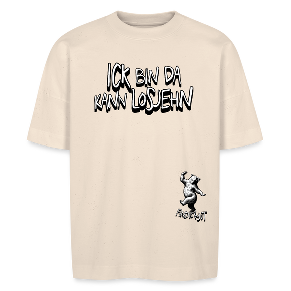 ICK BIN DA-Unisex Oversize Bio-T-Shirt - Naturweiß