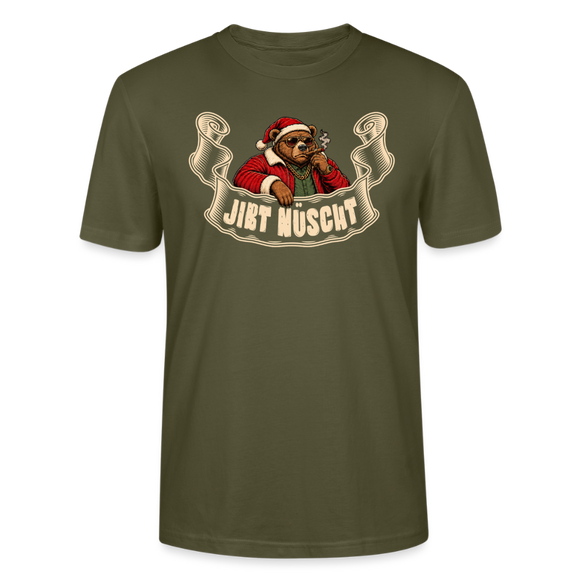Berliner Bär-Weihachten-JIBT NÜSCHT-Unisex T-Shirt - Khaki