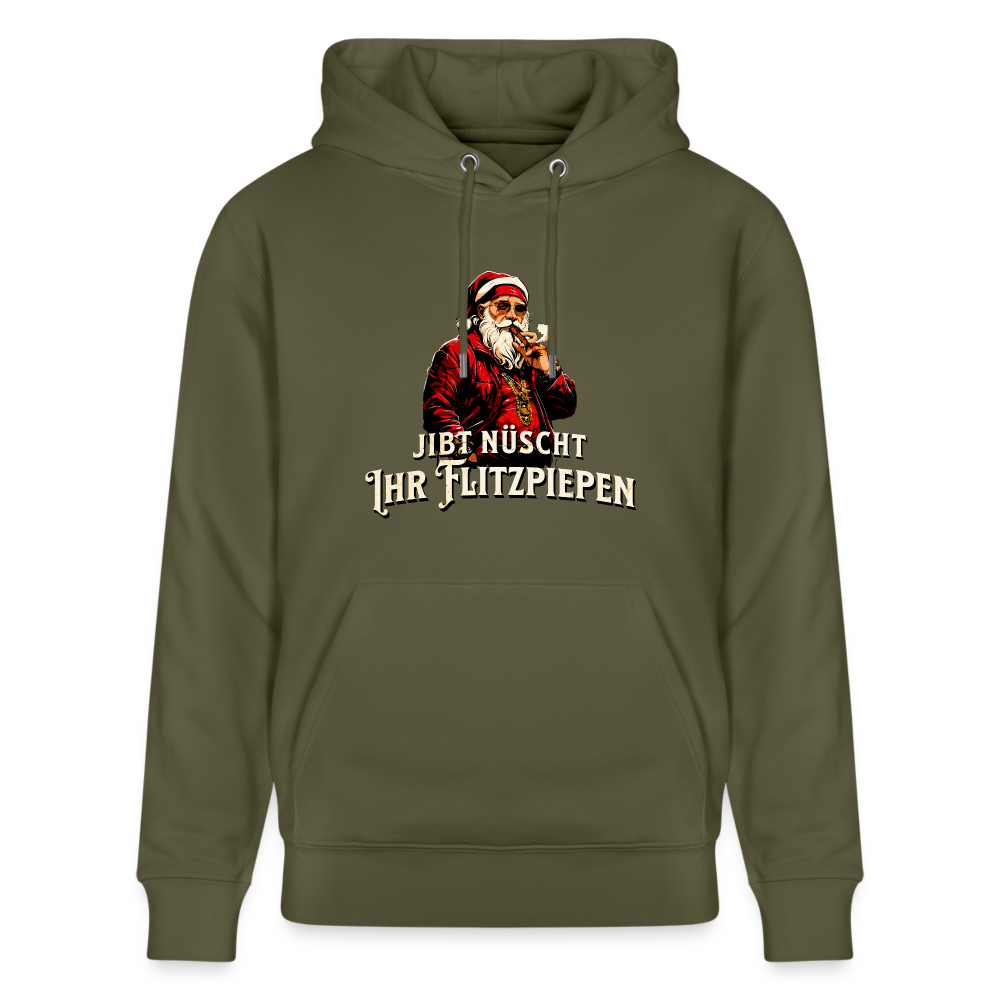 JIBT NÜSCHT IHR FLITZPIEPEN - Unisex Bio-Hoodie - Khaki Grün