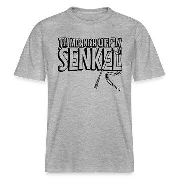 JEH MIR NICH UFFN SENKEL-Relaxed Fit Unisex Bio-T-Shirt - Grau meliert