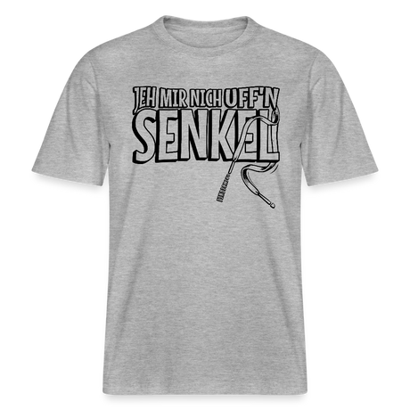 JEH MIR NICH UFFN SENKEL-Relaxed Fit Unisex Bio-T-Shirt - Grau meliert