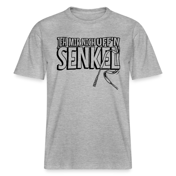 JEH MIR NICH UFFN SENKEL-Relaxed Fit Unisex Bio-T-Shirt - Grau meliert
