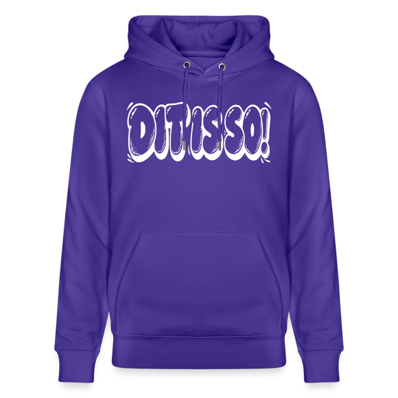 Berlin Hoodie „DIT IS SO!“ – Unisex Bio-Hoodie mit echt Berliner Schnauze - Purple Love 