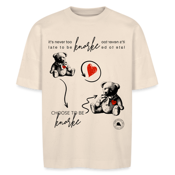 BERLINER KNORKE-Unisex Oversize Bio-T-Shirt - Naturweiß