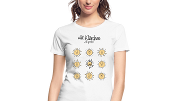 allet KLÄRCHEN-Frauen Premium Bio T-Shirt - Weiß