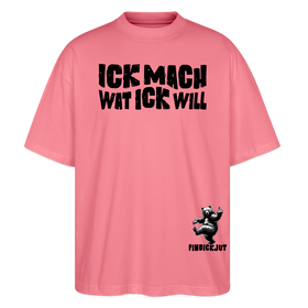 ICK MACH WAT ICK WILL-Oversized Unisex Bio T-Shirt II - Pink 