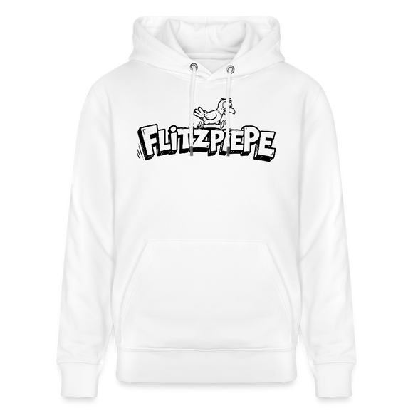 FLITZPIEPE-Unisex Bio-Hoodie mit dem Original Berliner Spruch - Weiß