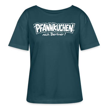 Berlin Shirt-PFANNKUCHEN nich Berliner-Rundhals Frauen Bio-T-Shirt - Dunkles Petrol