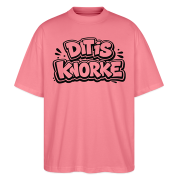 DIT IS KNORKE-Oversized Unisex Bio T-Shirt mit Berliner Schnauze - Pink 