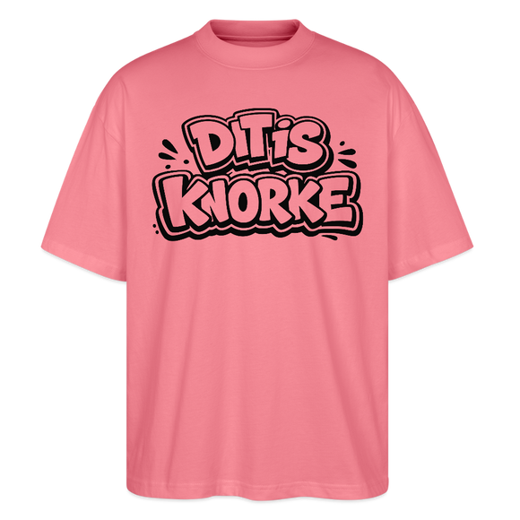DIT IS KNORKE-Oversized Unisex Bio T-Shirt mit Berliner Schnauze - Pink 
