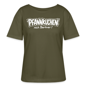 Berlin Shirt-PFANNKUCHEN nich Berliner-Rundhals Frauen Bio-T-Shirt - Khaki