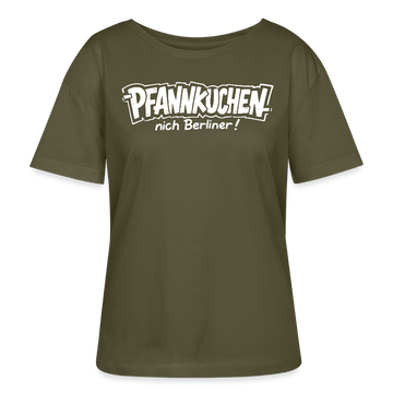 Berlin Shirt-PFANNKUCHEN nich Berliner-Rundhals Frauen Bio-T-Shirt - Khaki